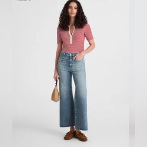 Madewell Flared Wide Leg High-Rise Blue Jeans - Size 26 NWOT